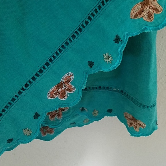 🆕️ Free People Embroided Flowers Dress Green - Picture 8 of 8